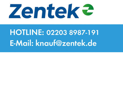Zentek Hotline: 0800 999 555 8, E-Mail: knauf@zentek.de