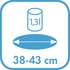 Fließmaß, mit 1,3-l-Konsistenzprüfdose einhalten