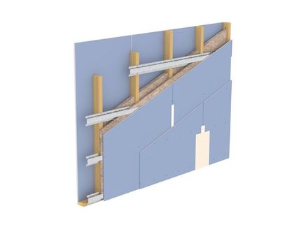 Holztafelbau-Innenwand mit entkoppelter Beplankung